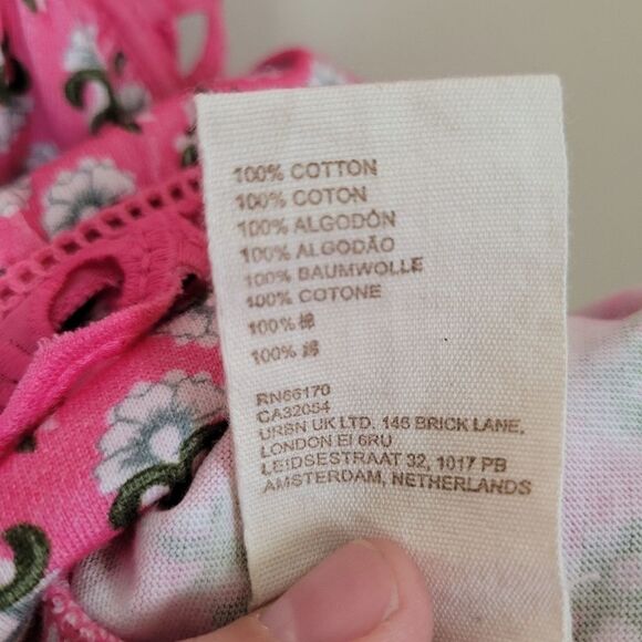 Anthropologie Let Me Be Eyelet Swing Tank Pink Size Large - Picture 5 of 8